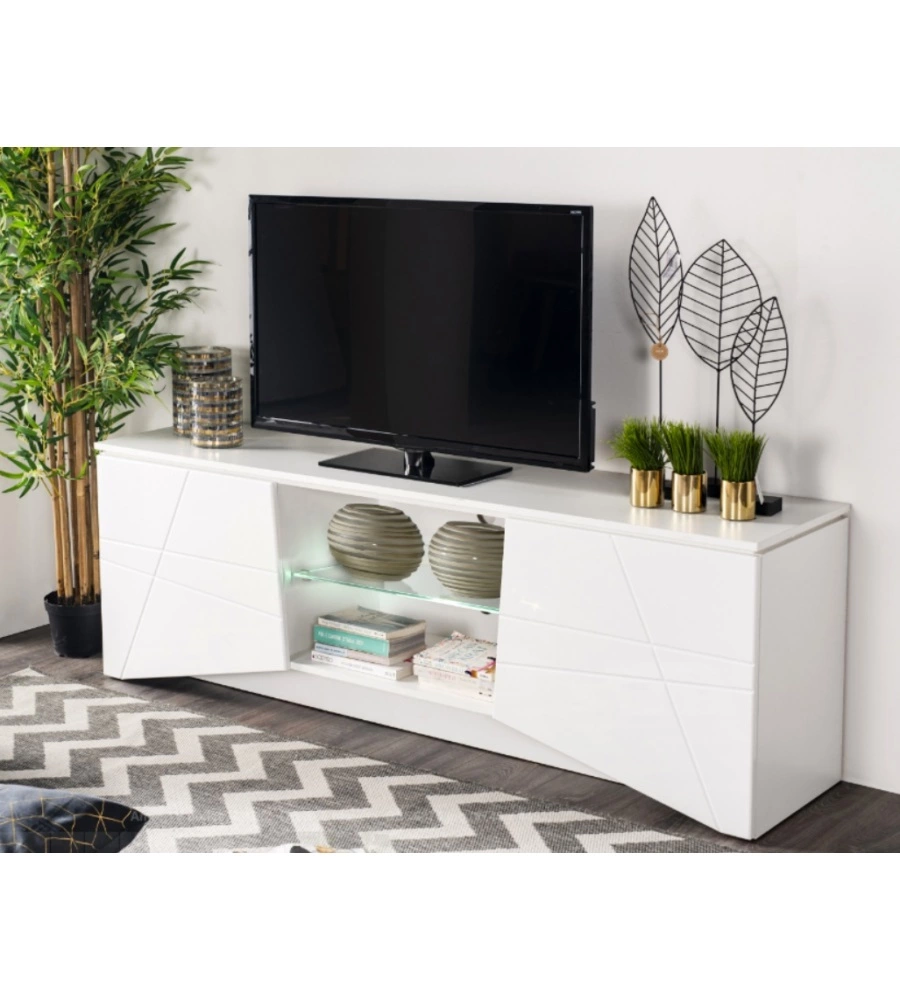 MOBILE TV "MALAGA" BIANCO, 168,5X39,5X57 CM